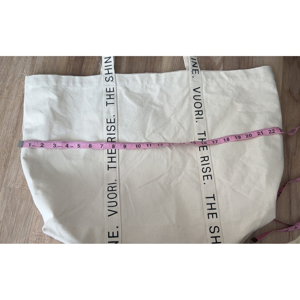 VUORI The Rise The Shine Natural/Cream Canvas Oversize Tote Bag‎ - Picture 4 of 6